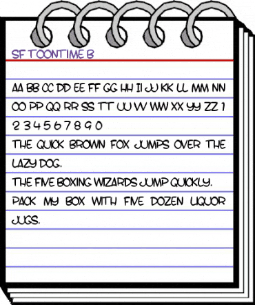SF Toontime B Regular animated font preview SF Toontime B Regular animated font preview