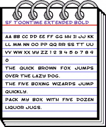 SF Toontime Extended Bold animated font preview SF Toontime Extended Bold animated font preview