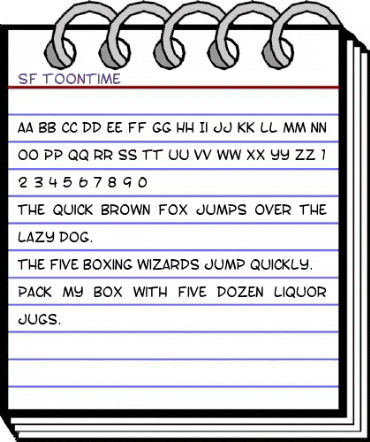 SF Toontime Regular animated font preview SF Toontime Regular animated font preview