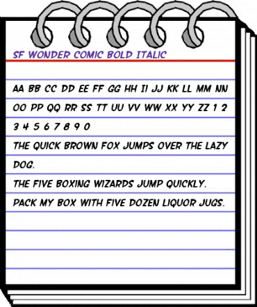 SF Wonder Comic Bold Italic animated font preview SF Wonder Comic Bold Italic animated font preview