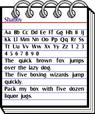 Shabby Regular animated font preview