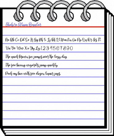 Shabira Bloom Regular animated font preview