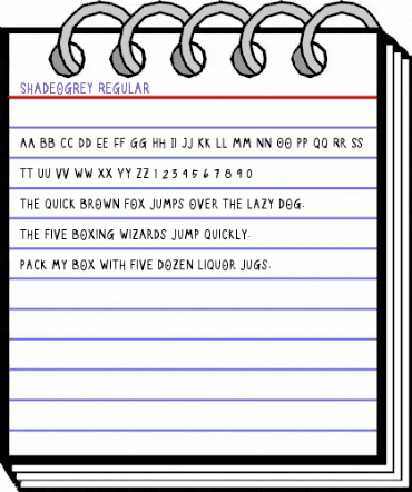 Shadeogrey Regular animated font preview