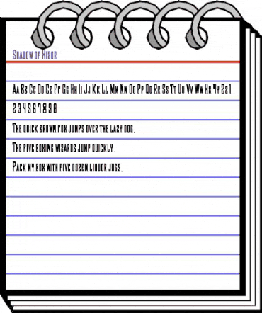 Shadow of Xizor Regular animated font preview Shadow of Xizor Regular animated font preview