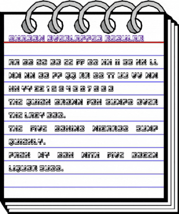 Shadow Overlapped Regular animated font preview