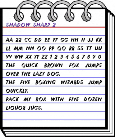Shadow Sharp 2 Regular animated font preview