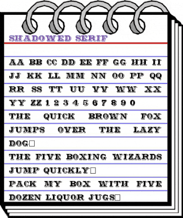 Shadowed Serif Normal animated font preview