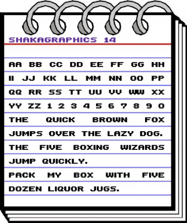 SHAKAGRAPHICS 14 animated font preview SHAKAGRAPHICS 14 animated font preview