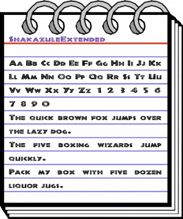 ShakazuleExtended Regular animated font preview ShakazuleExtended Regular animated font preview