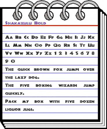 Shakazulu Bold animated font preview