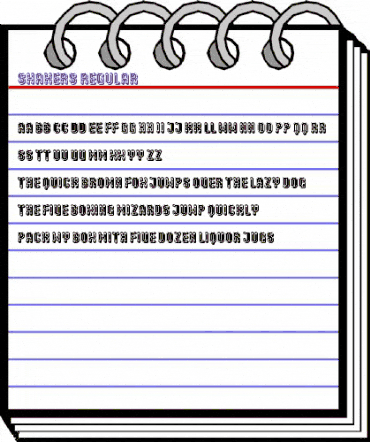Shakers Regular animated font preview