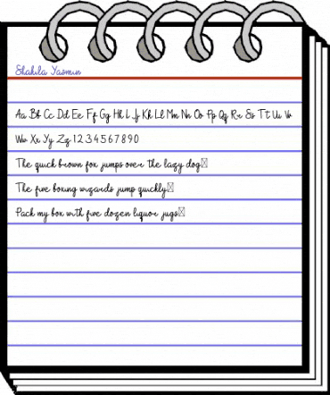 Shakila Yasmin Regular animated font preview