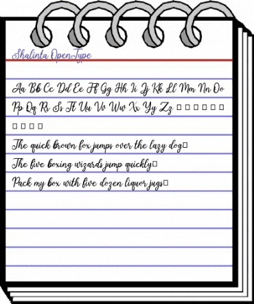 Shalinta Regular animated font preview