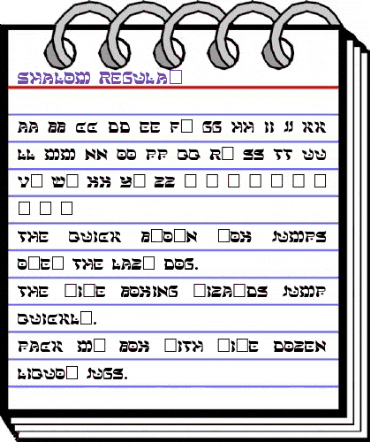 SHALOM Regular animated font preview SHALOM Regular animated font preview