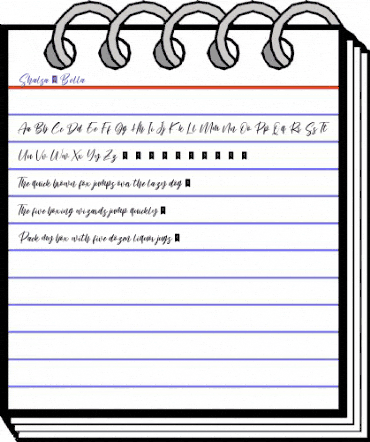 Shalsa Bella Regular animated font preview Shalsa Bella Regular animated font preview