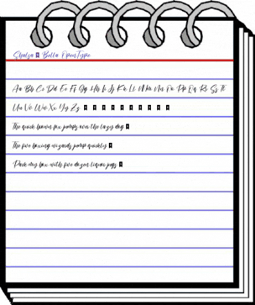 Shalsa Bella Regular animated font preview Shalsa Bella Regular animated font preview