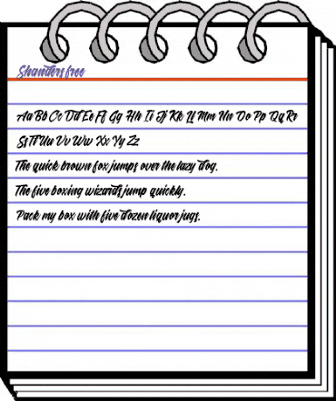Shanders Free Regular animated font preview Shanders Free Regular animated font preview