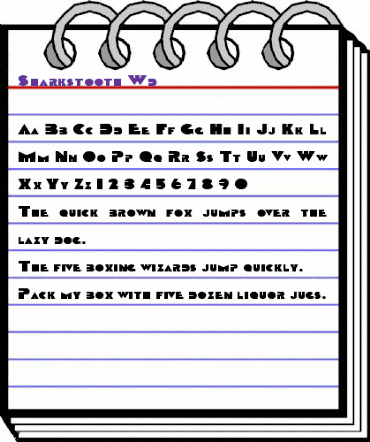Sharkstooth Wd Regular animated font preview Sharkstooth Wd Regular animated font preview
