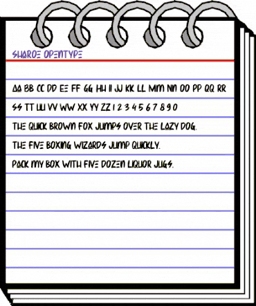 Sharoe Regular animated font preview