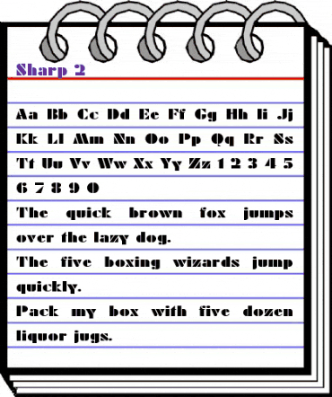 Sharp 2 Regular animated font preview