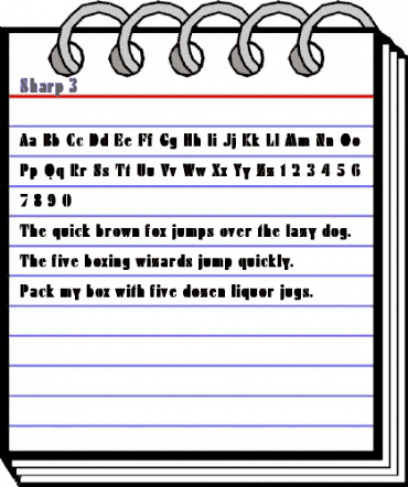 Sharp 3 Bold animated font preview
