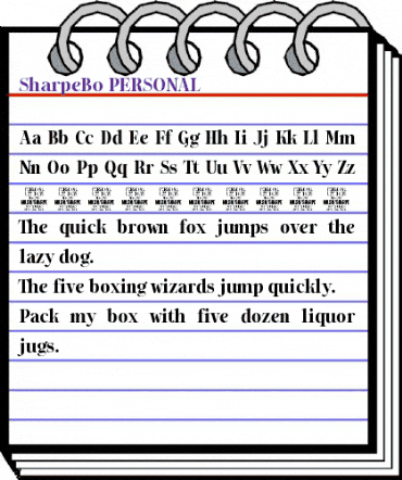 Sharpe PERSONAL Bold animated font preview
