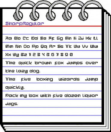 Sharp Regular animated font preview