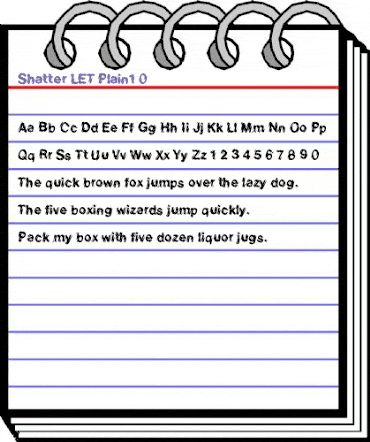 Shatter LET Plain animated font preview Shatter LET Plain animated font preview