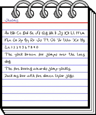 Shaumy Regular animated font preview