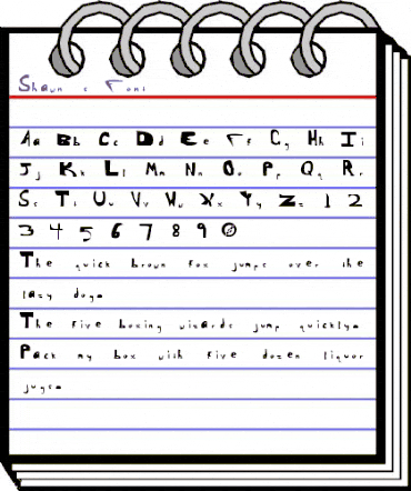 Shawn's Font Regular animated font preview
