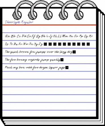 Shearlight Regular animated font preview