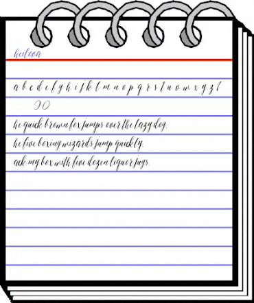 Sheilova Regular animated font preview