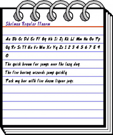 Shelman Regular animated font preview