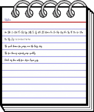 Shelva Regular animated font preview