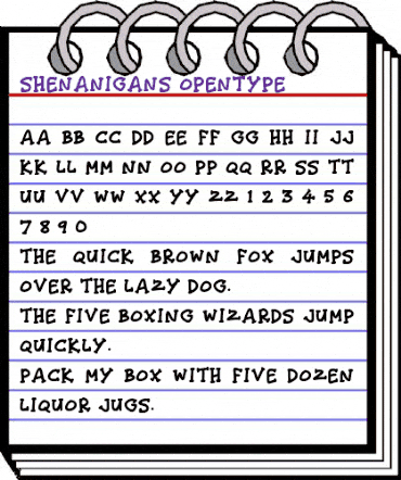 Shenanigans Regular animated font preview Shenanigans Regular animated font preview