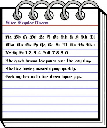 Sher Regular animated font preview