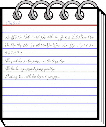 Sherland Regular animated font preview