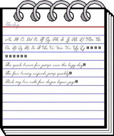 Sherley Regular animated font preview