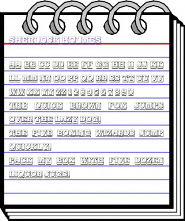 SHERLOCK HOLMES Regular animated font preview