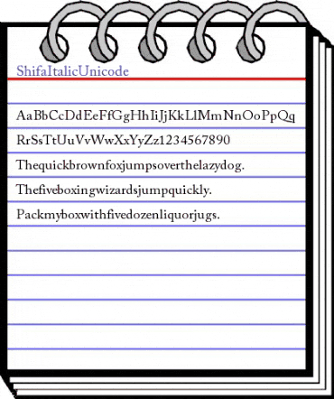 Shifa Italic Unicode Regular animated font preview Shifa Italic Unicode Regular animated font preview