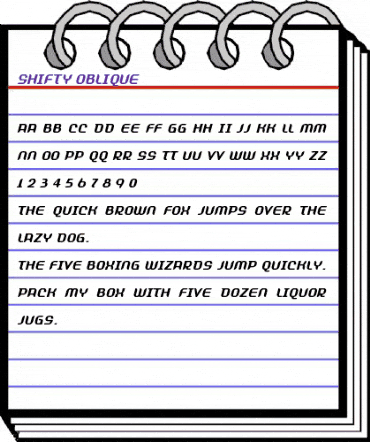 Shifty Medium Italic animated font preview Shifty Medium Italic animated font preview