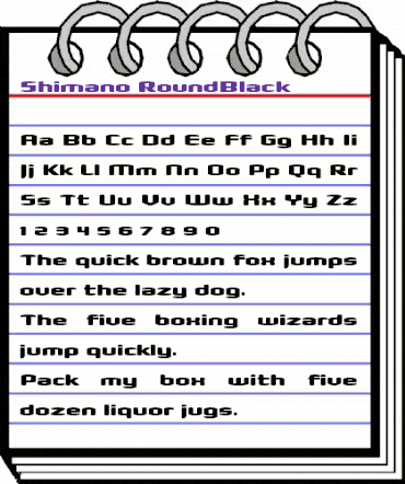 Shimano Regular animated font preview