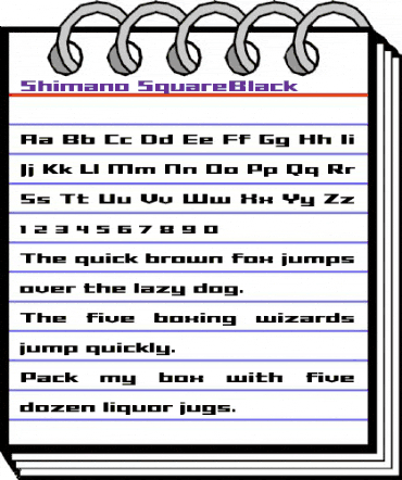 Shimano Regular animated font preview