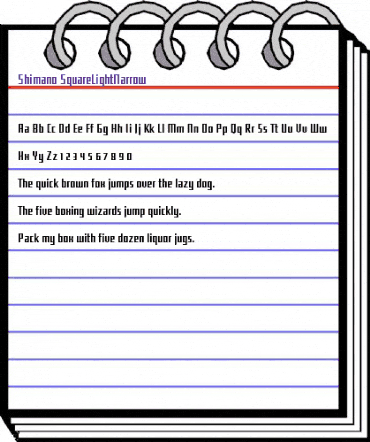 Shimano Regular animated font preview