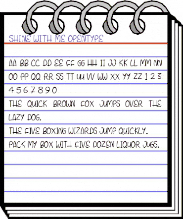 Shine With Me Regular animated font preview Shine With Me Regular animated font preview