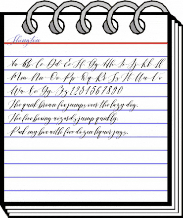 Shington Regular animated font preview