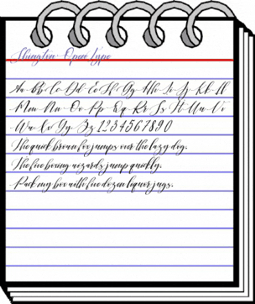 Shington Regular animated font preview