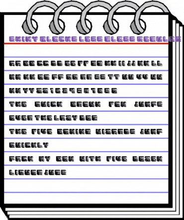 Shiny Blocks Less Gloss Regular animated font preview