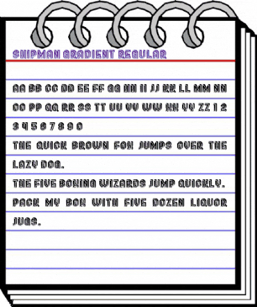 Shipman Gradient Regular animated font preview Shipman Gradient Regular animated font preview