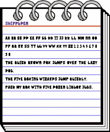 SHIPPUDEN Regular animated font preview SHIPPUDEN Regular animated font preview